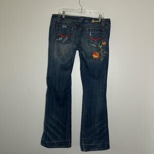 Mens embroidered azzure jeans